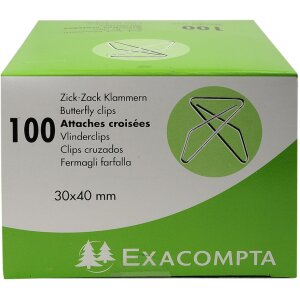 Exacompta cik-cak sponky 30x40 mm 100 kusov