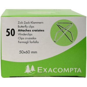 Exacompta cik-cak sponky 50x60 mm 50 kusov