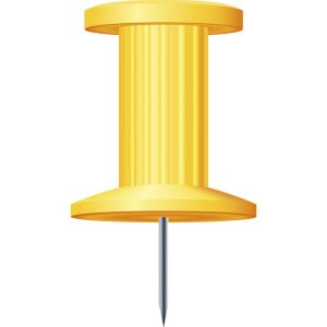 Pinnwandnadeln  Blisterbox 25 Stück gelb