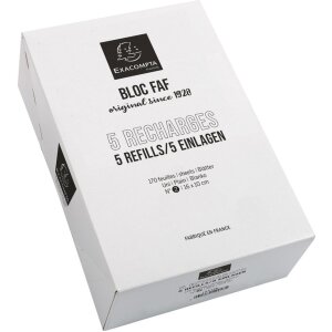 Exacompta box 5 vložiek pre podložku FAF blank 16x10 cm...