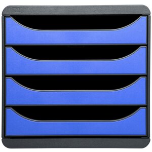 Big-Box Classic mausgrau-eisblau Schubladenbox