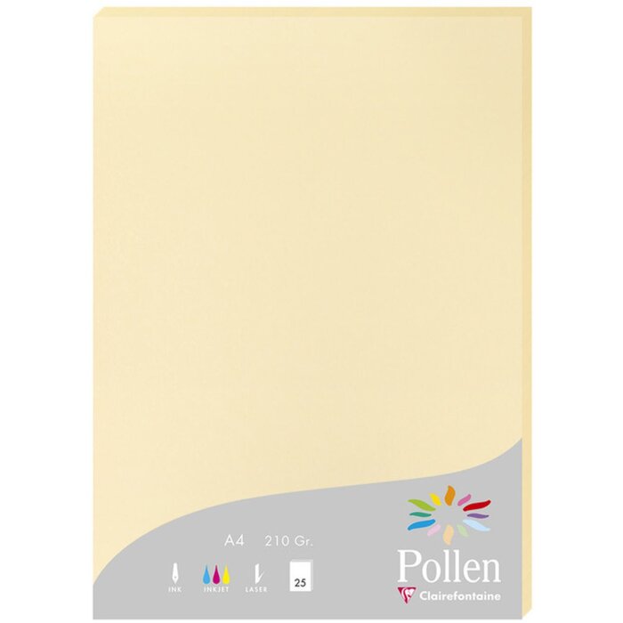 Papier A4 Pollen 210g chamois 25 listov