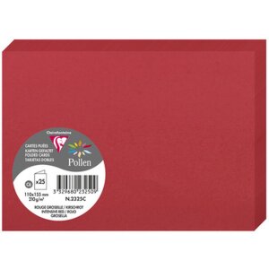 Karta C6 double 210g cherry red