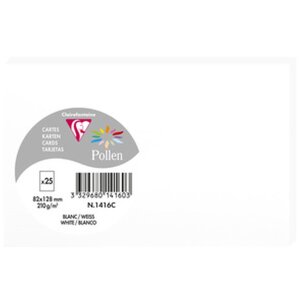 Clairefontaine Pollen Karten Weiß 82x128 mm 25...