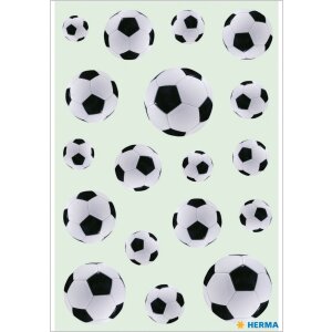 HERMA nálepky čiernobiele futbalové lopty...