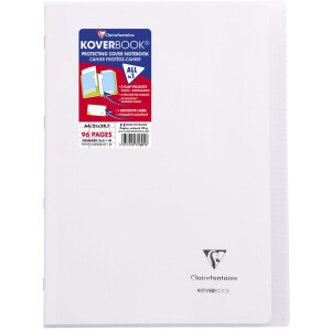 Koverbook PP Clairefontaine, DIN A4, 48 listov, 90g, károvaný