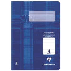 Schulheft A5 liniert 16 Blatt Lineatur 4