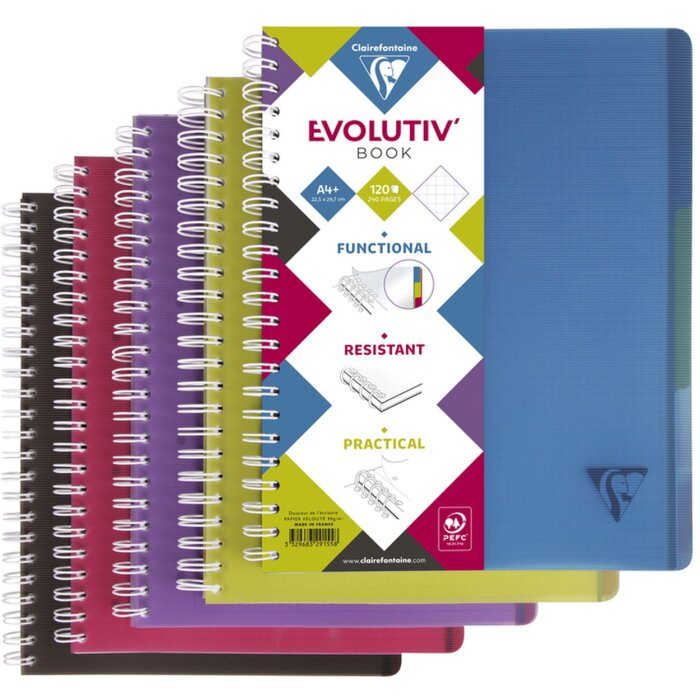 Clairefontaine Evolutiv Book A4+ šachovnicový 120 listov