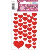 Červené srdcové samolepky HERMA z radu DECOR