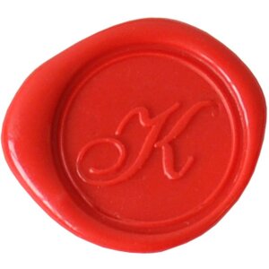 Pečať okrúhla s drevenou rukoväťou K italic