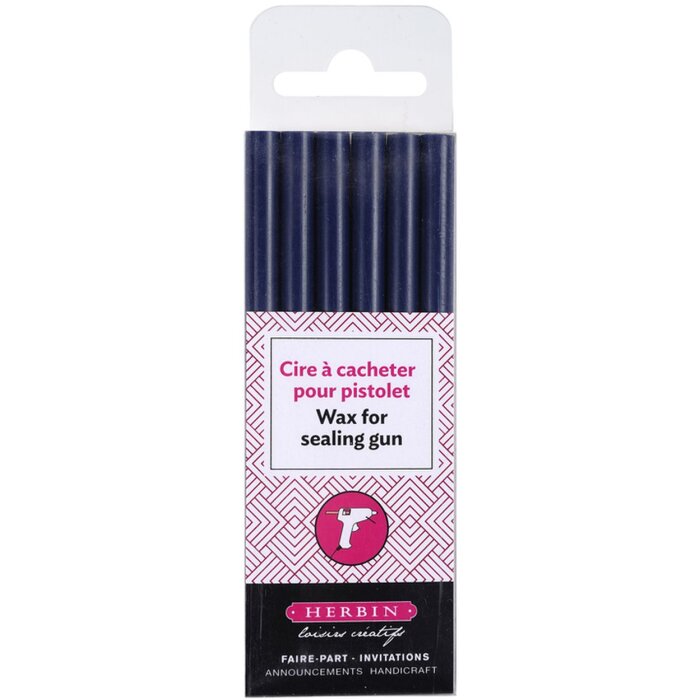 Krabička na pečatný vosk 6 tyčiniek tmavomodrá