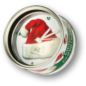 Hodiny v rámčeku s obrázkom Vianoce 8x8 cm