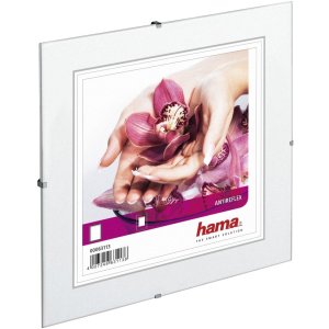 Bezrámový držiak na obrazy Hama s antireflexným sklom 20x20 cm