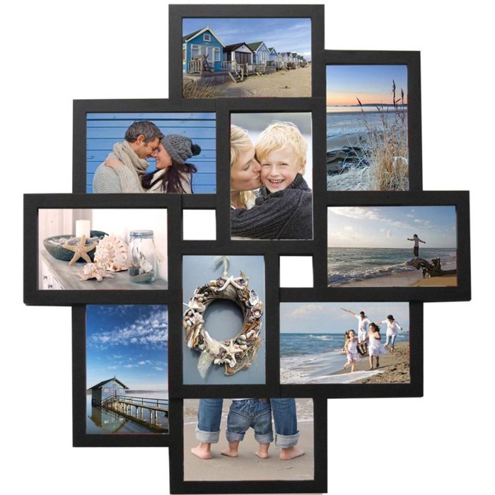 Henzo galerijný rám Holiday 10 fotografií 10x15 cm čierny (45x60 cm)