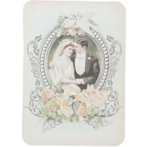 Clayre & Eef Karte nostalgisches Ehepaar 10,5x15 cm...