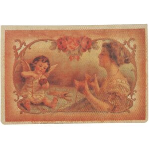 Vianočná pohľadnica anjel 17,5x12,5 cm