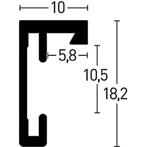 Nielsen hliníkový rám C2 24x30 cm štruktúra strieborná matná