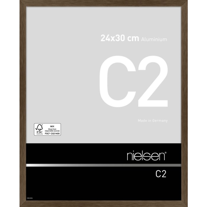 Nielsen hliníkový rám C2 24x30 cm štruktúra orech matný