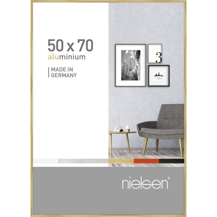 Hliníkový rám Nielsen Pixel 50x70 cm zlatý lesklý