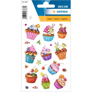 HERMA DECOR Nálepka Cupcakes, trblietavá...