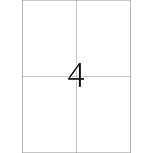 Štítky HERMA A4 105x148 mm strieborné extrémne silná lepiaca fólia matná 100 ks.