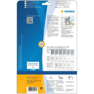 Štítky HERMA A4 105x148 mm strieborné extrémne silná lepiaca fólia matná 100 ks.
