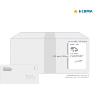 Štítky HERMA A4 105x148 mm strieborné extrémne silná lepiaca fólia matná 100 ks.