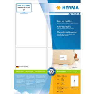 Adresné štítky HERMA Premium A4,...