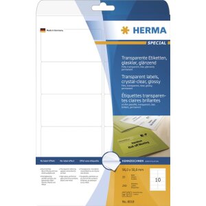 HERMA etikety transparentné...