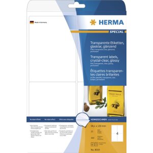 HERMA etikety transparentné...