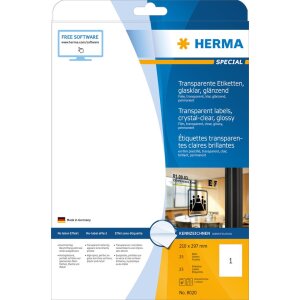 HERMA etikety transparentné...