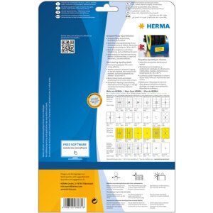 HERMA signalizačné štítky odolné A4 63,5x29,6 mm žltá silná lepiaca fólia matná odolná voči poveternostným vplyvom 675 ks.