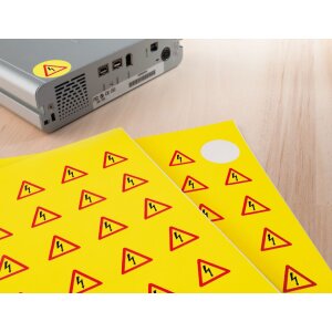 HERMA signálne etikety odolné voči poveternostným vplyvom A4 Ø 30 mm okrúhla žltá silne lepiaca fólia matná 1200 ks.