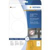 HERMA nápisy odolné A4 Ø 85 mm okrúhla biela silná lepiaca fólia matná odolná voči poveternostným vplyvom 150 ks.