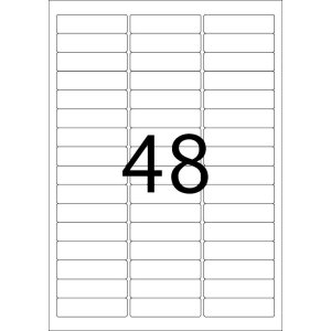 HERMA Snímateľné označovacie pásky A4 63,5x16,9 mm biele Snímateľný papier matný 1200 ks.
