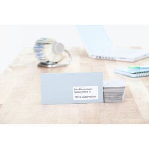 Adresné štítky HERMA A4 prírodná biela 99,1x38,1 mm recyklovaný papier matný s certifikátom Modrý anjel 1400 ks.