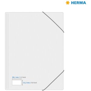Štítky HERMA A4 biele 38,1x21,2 mm extrémne silný lepiaci papier matný 1625 ks.