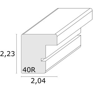 Deknudt drevený rám S40R 20x20 cm biely