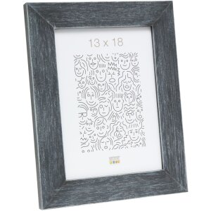 Holzrahmen S49B dunkelgrau gemalt 18x24 cm