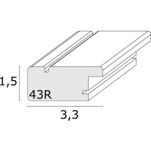 Deknudt drevený rám S43RE 13x18 cm biely - strieborný okraj