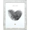 Deknudt drevený rám S43RE 13x18 cm biely - strieborný okraj