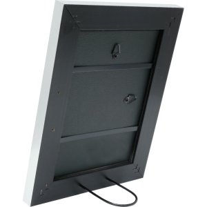 Deknudt drevený rám S43RE 24x30 cm biely - strieborný okraj