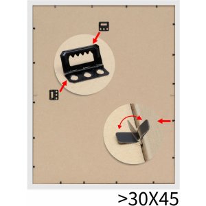 Deknudt drevený rám S43RE 24x30 cm biely - strieborný okraj