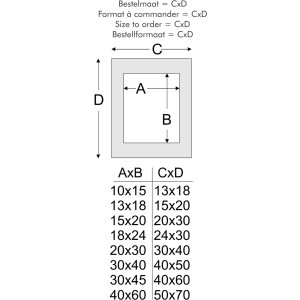 Drevený rám S40A tmavohnedý 24x30 cm - 18x24 cm