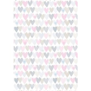 Artebene Papierbogen 70x100 cm Herzen, 80g, weiß