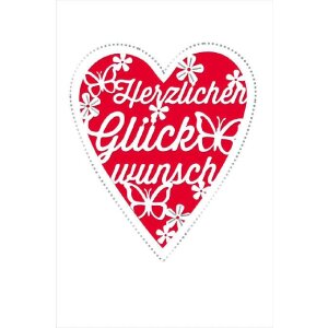 Artebene karta Laserové blahoželanie Srdce