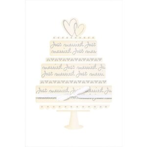 ARTEBENE Karte Just Married Torte Schleife Hochzeitskarte...